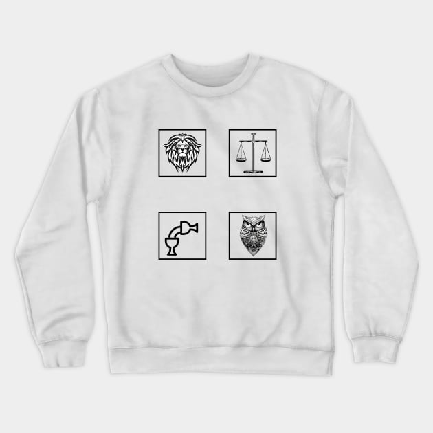 4 Virtues of Stoicism Crewneck Sweatshirt by ReflectionEternal